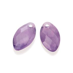 sparkling jewels earring Amethyst ear leaf eardrops eagem05-fclf-s