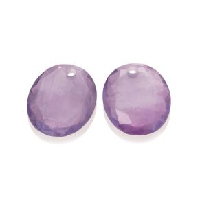 sparkling jewels Amethyst Round Oval eardrops eagem05-ro
