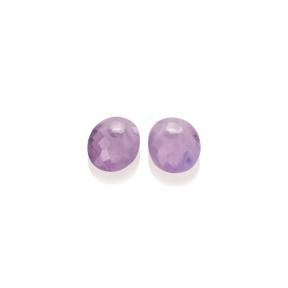 Sparkling Jewels Eardrops Amethyst Twist Oval EAGEM05-SO