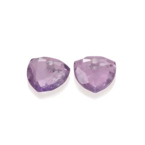 sparkling jewels Amethyst Trillion cut eardrops eagem05-tri