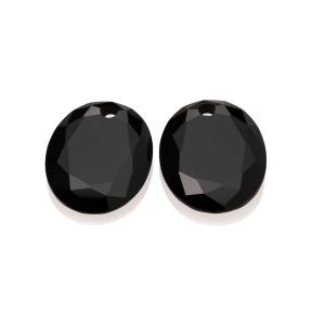 sparkling jewels Onyx Round Oval eardrops eagem07-ro