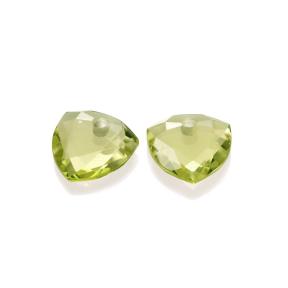 sparkling jewels Lemon Quartz Trillion cut eardrops eagem43-tri