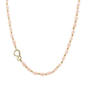 sparkling jewels Link Ketting Peach Pearl Mix NLK03G-P03-045