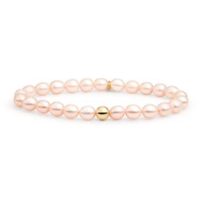 sparkling jewels armband Peach Pearl saturn small 4mm sbg-P03-add-6mm
