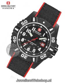 06-4309.17.007.04 swiss military herenhorloge zwart rood