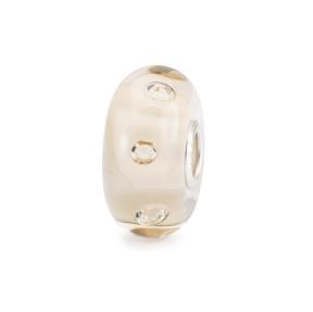 Trollbeads Vreugdebubbel Ivoor glas kraal TGLBE-10473