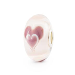 Trollbeads Valentijnsharten glas kraal TGLBE-20315