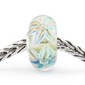 Trollbeads Sprookjesbloem glas kraal TGLBE-20365