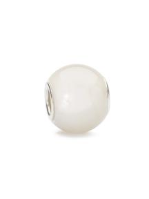 Trollbeads ronde witte maansteen kraal TSTBE-00017