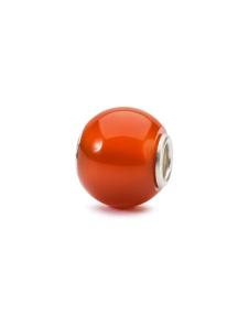 Trollbeads ronde rode onyx kraal TSTBE-00023 oranje