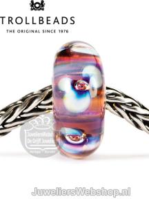Trollbeads Noorderlichtbloem glas kraal TGLBE-10173
