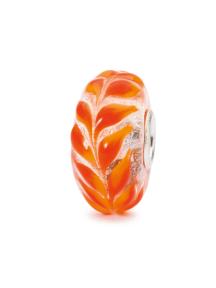 Trollbeads Gouden bladeren glas kraal TGLBE-10450