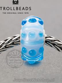Trollbeads Blauwe Bries glas kraal TGLBE-20119