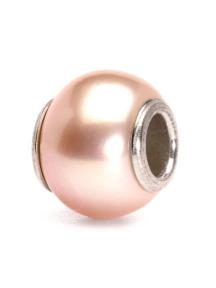 trollbeads kraal roze parel TAGBE-00087 parel roze zilver