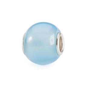 Trollbeads ronde Lichtblauwe Agaat kraal TSTBE-00037