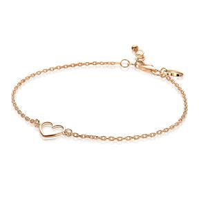 Zinzi rose armband met hartje zia1420r