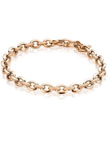 zinzi zia1614r armband ovale schakel rosegoud 18.5cm
