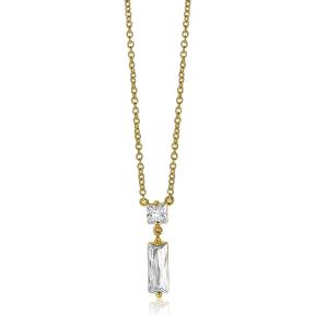 zinzi fantasie collier met zirkonia hanger ZIC2056Y