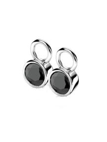 zinzi zich1486z creoolhangers zwart zirconia