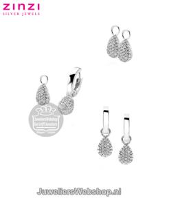Zinzi ZICH1591 Creoolhangers Druppel Zirconia