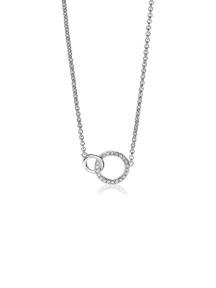 zinzi collier zic1782 zilveren ketting met zirconia cirkels
