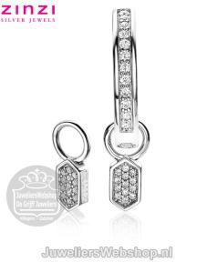 Zinzi ZICH1788 Creoolhangers Hexagoon Zirconia