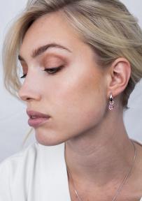 ZICH2089R roze zinzi creoolhangers