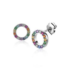 Zinzi ronde oorknoppen met zirconia ZIO2170Z