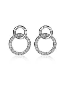 Zinzi ronde oorknoppen met zirconia zio1782