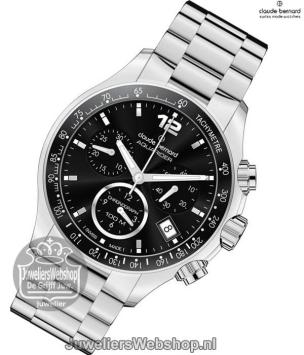 Claude Bernard horloge 10204-3-NIN heren Aquarider Edelstaal