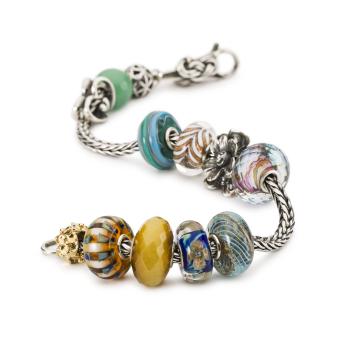 Trollbeads Gouden Fontein glas kraal TGLBE-20284