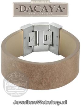 Leren armband Dacaya Rock Edge Sand 28mm F102228