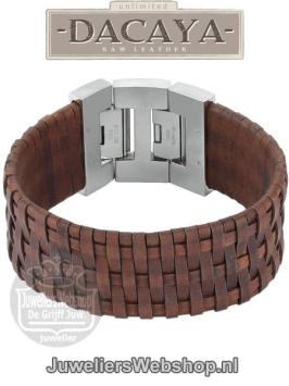 Leren armband Dacaya Mud Max Brown 28mm F103228