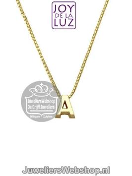 Joy de la Luz Yi-A gouden initials ketting met letter hanger A