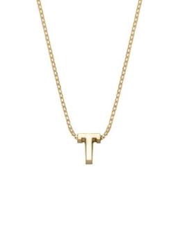 gouden initials letter T collier Joy de la Luz Yi-T