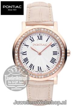 Pontiac horloge  Roman P10017 Dames Edelstaal