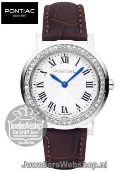 Pontiac horloge Roman P10018 Dames  Edelstaal