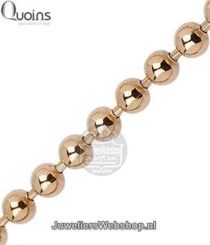 Quions QK-S2-G Dikke Bolletjes Ketting Goud 45 cm