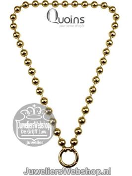Quions QK-S2-G Dikke Bolletjes Ketting Goud 45 cm