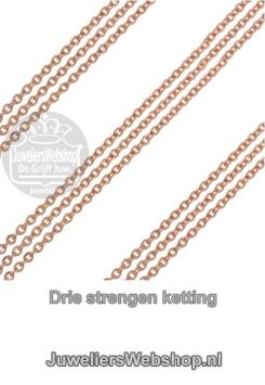 Quoins QK-ER2 ketting rosekleurig 3mm 90cm