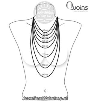 Quions QK-S4-G Hollow Chain Ketting Goud 45 cm
