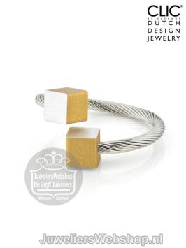 clic R4G ring goudkleur kubusjes