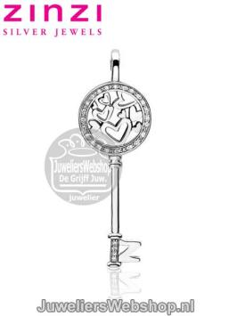 Zinzi Hanger ZIH636Z Zilver Sleutel Wit
