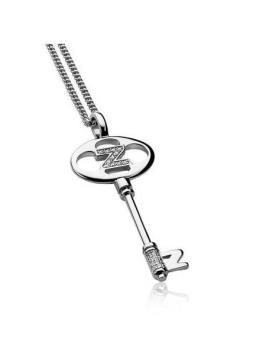 Zinzi Hanger ZIH637 Zilver Sleutel Wit