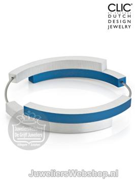 clic armband a32b blauw mat