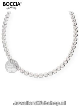 boccia ketting titanium 08022-01 zilver
