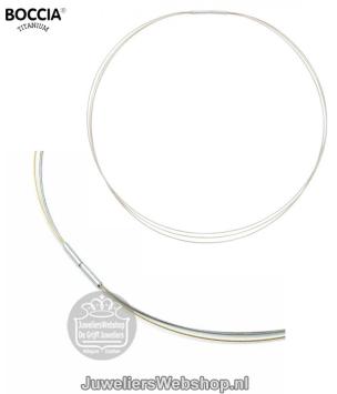0804-02 boccia collier staaldraad met titanium sluiting