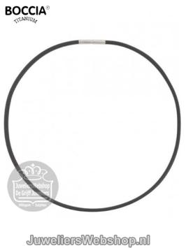 0827-01 boccia rubber collier met titanium sluiting