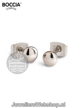 boccia oorknop 05013-01 titanium zilverkleurig