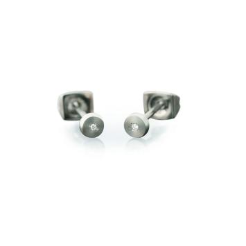 boccia oorknop met diamant 0537-01